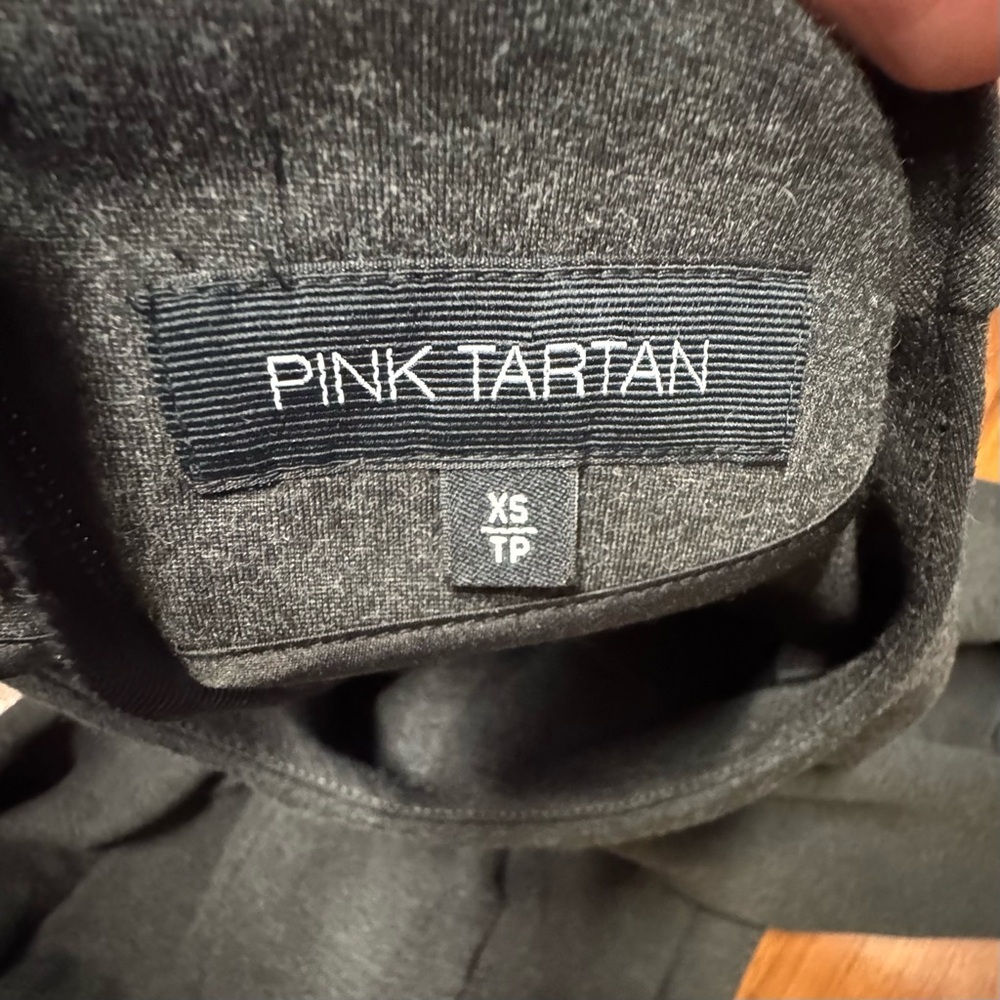 Pink Tartan Sheath Dress Long Sleeve XS Minimalist - Picture 7 of 7